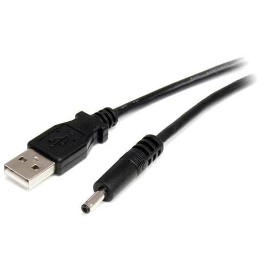 StarTech.com Cable Adaptador de Alimentación de 90cm USB a Conector Coaxial Tipo H 5V DC - Macho a Macho, Barrel type H