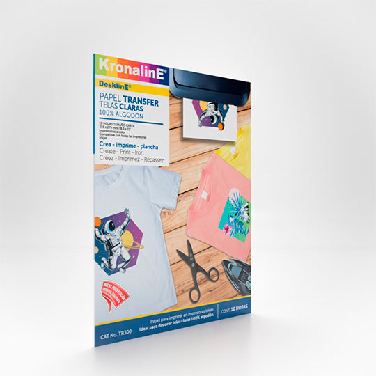 Papel transfer Kronaline para tela clara