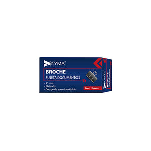 KYMA BSDOC-BIND-15MM pinza sujetapapel Acero 12 pieza(s)