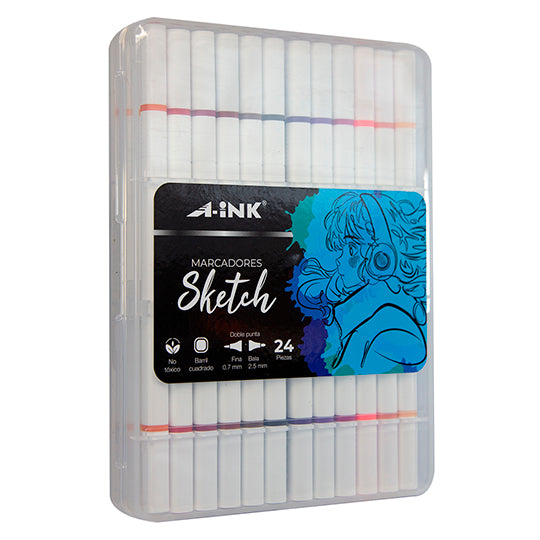 Marcadores Sketch A-Ink doble punta estu
