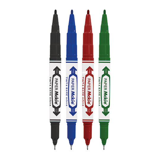 Zebra 409STOMXE004 marcadores 4 pieza(s) Punta fina Colores surtidos Alrededor