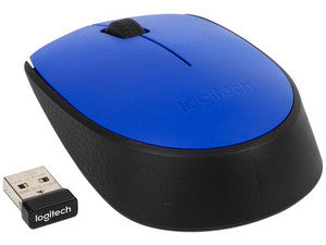 Mouse Inalámbrico Logitech M170, 1000 DPI, 2 Botones, USB. Azul.