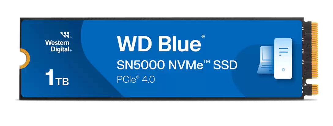 Western Digital Blue SN5000 1 TB M.2 PCI Express 4.0 NVMe, 5150 MB/s, WDS100T4B0E