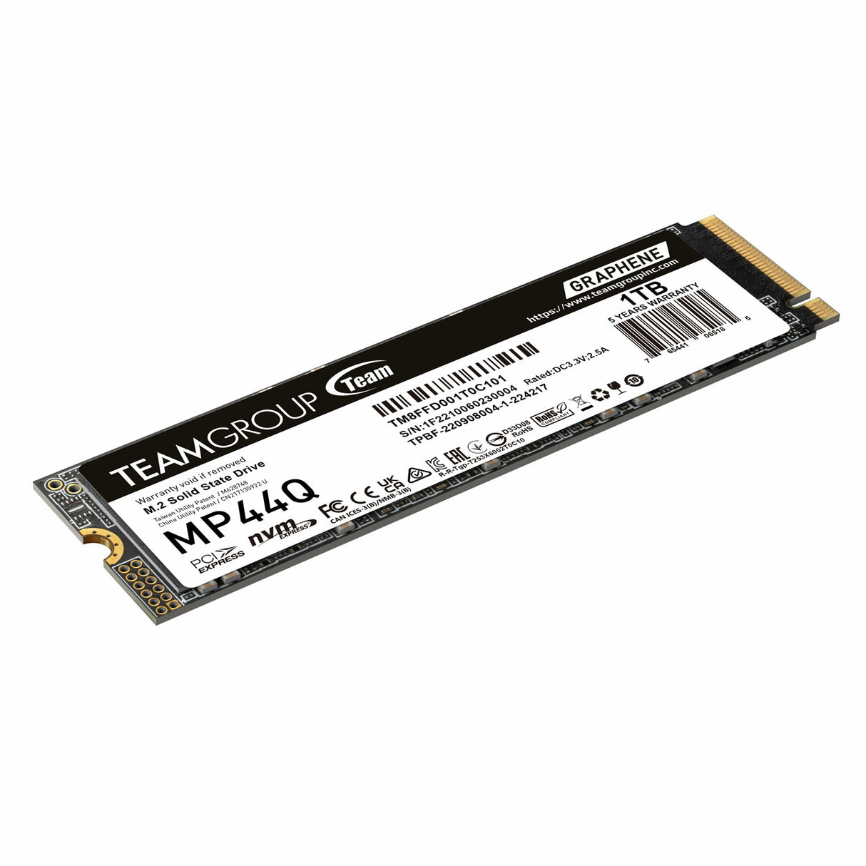 Team Group MP44Q 2 TB M.2 PCI Express 4.0 NVMe QLC 3D NAND, TM8FFD002T0C101