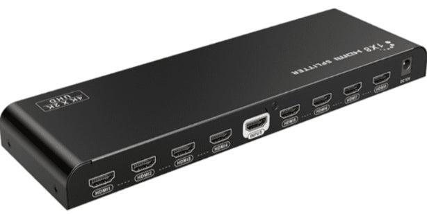 Divisor de Video HDMI Saxxon LKV318HDR V2.0, 1 Entrada y 8 Salidas, 4K 2K 30Hz, 10m, Switch EDID