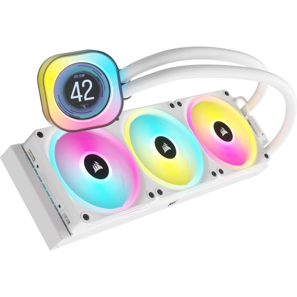Corsair CW-9061010-WW sistema de refrigeración de computadora Procesador Enfriador de aire 12 cm Blanco 3 pieza(s)