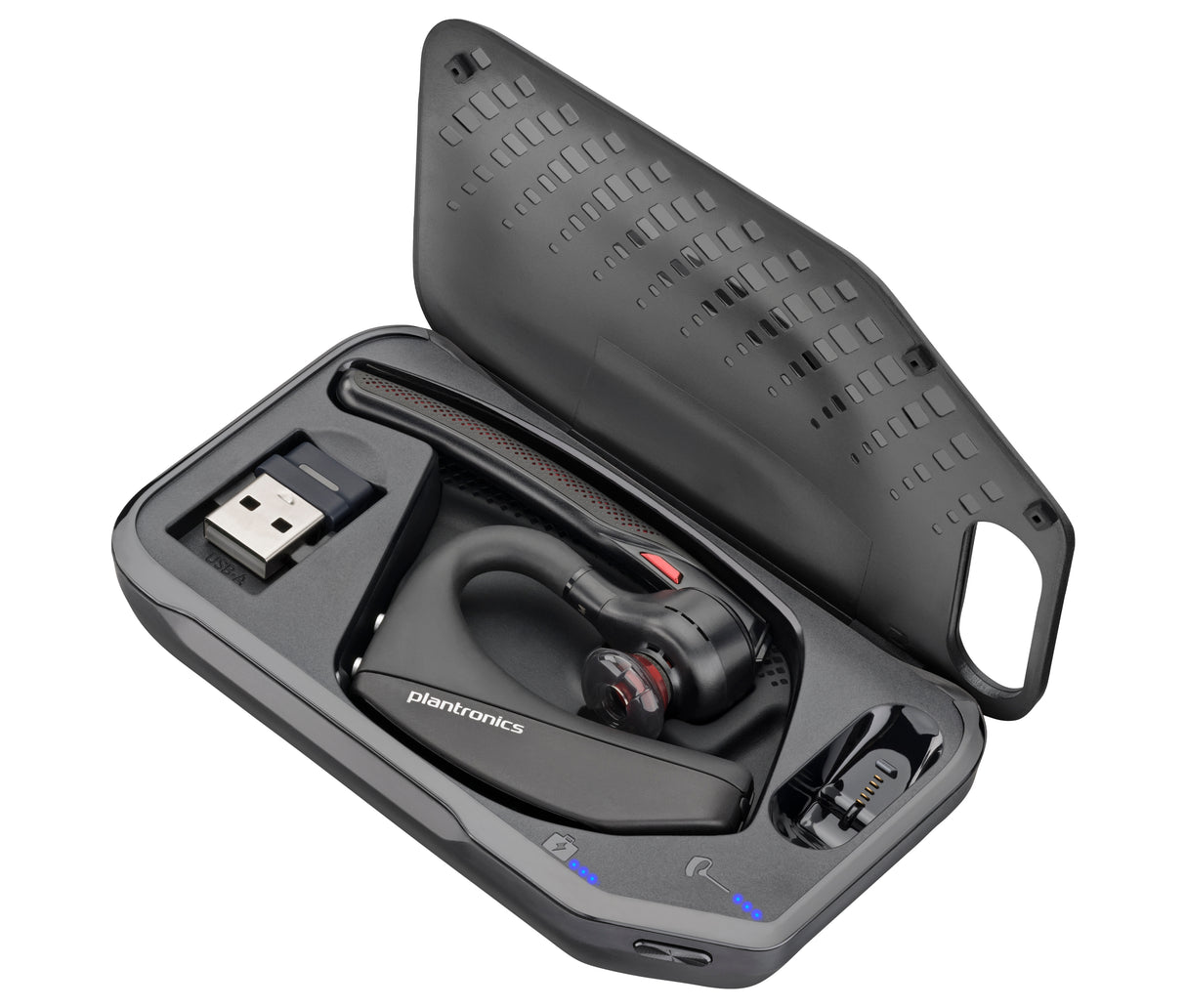 HP Poly Auriculares con Bluetooth Poly Voyager 5200 USB-A + adaptador BT700, Inalámbrico, Oficina/Centro de llamadas, 100 - 20000 Hz