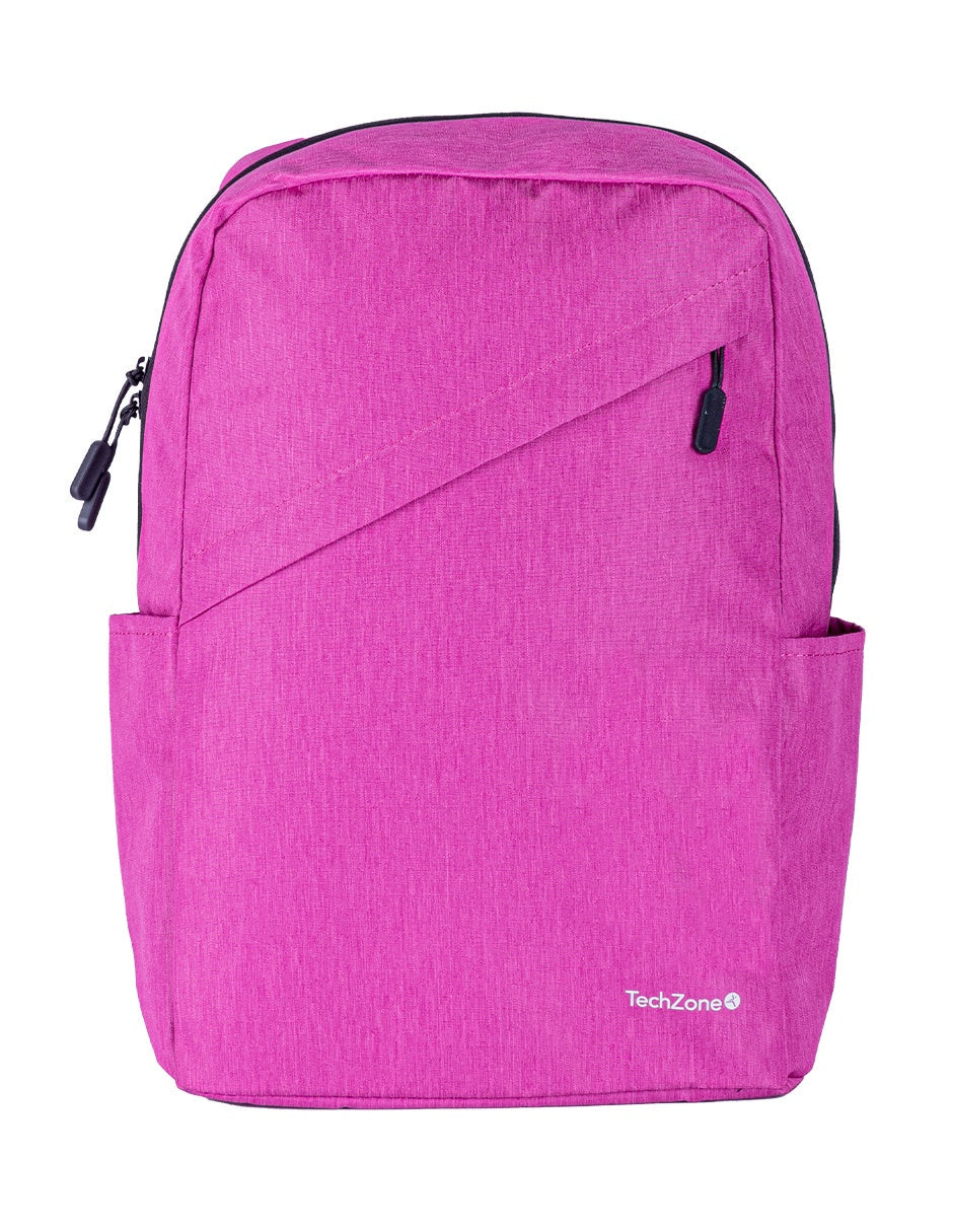 TechZone TZLBP43015B-R mochila Mochila casual Rosa Poliéster, Compartimento del portátil