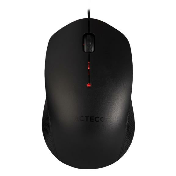 Acteck Optimize Prime MA230 ratón Oficina Ambidiestro USB tipo A Óptico 1200 DPI, Negro