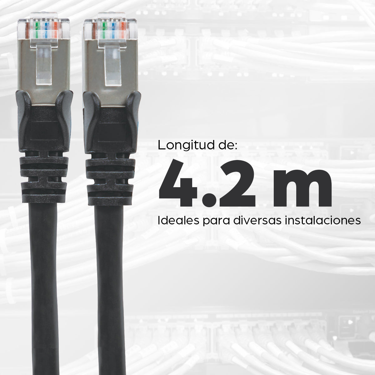 Intellinet Cable Patch Cat6a, S/FTP Cable Negro 5 m Cat6a S/FTP (S-STP)