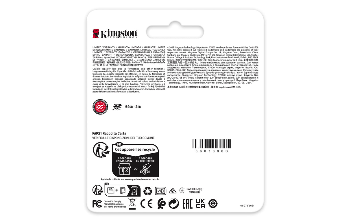 Kingston Technology Canvas React Plus Memoria Flash 512 GB SDXC 280 MB/s 150 MB/s