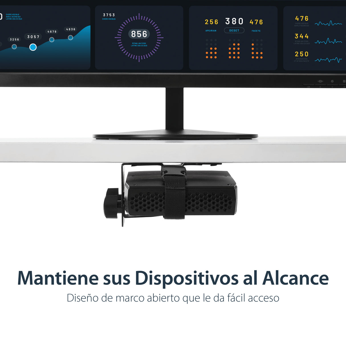 StarTech.com Soporte de Montaje VESA para Clientes Delgados - Caja VESA para Thin Clients - Soporte para Clientes Ligeros soportes para cpu Peana para monitor Escritorio pequeño 5 kg 75 x 75,100 x 100 mm