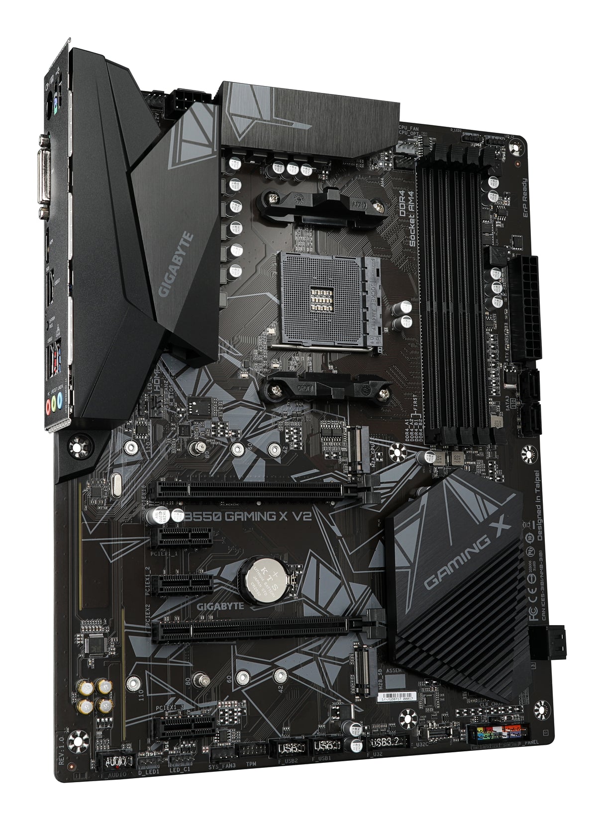 GIGABYTE B550 Gaming X V2 Placa base - Procesadores AMD Ryzen 5000, VRM de 10+3 fases, hasta 4733 MHz DDR4, 1xPCIe 4.0 + 1xPCIe 3.0 M.2, LAN 1GbE, USB 3.2 Gen 2 placas base AMD Zócalo AM4 1 Zócalo AM4