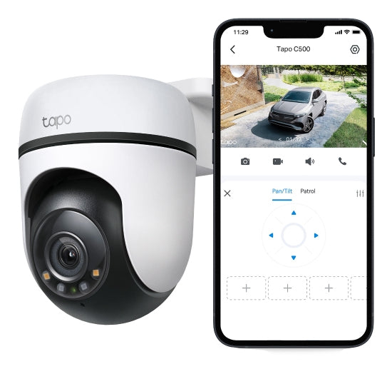 TP-Link Tapo C500 Domo Cámara de seguridad IP Exterior 1920 x 1080 Pixeles Techo, Inalámbrico, Negro, Blanco