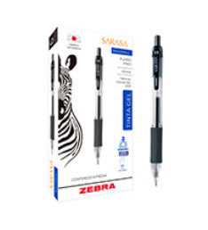 Zebra 8850 bolígrafo de gel Si Bolígrafo de gel con tapa Negro Transparente