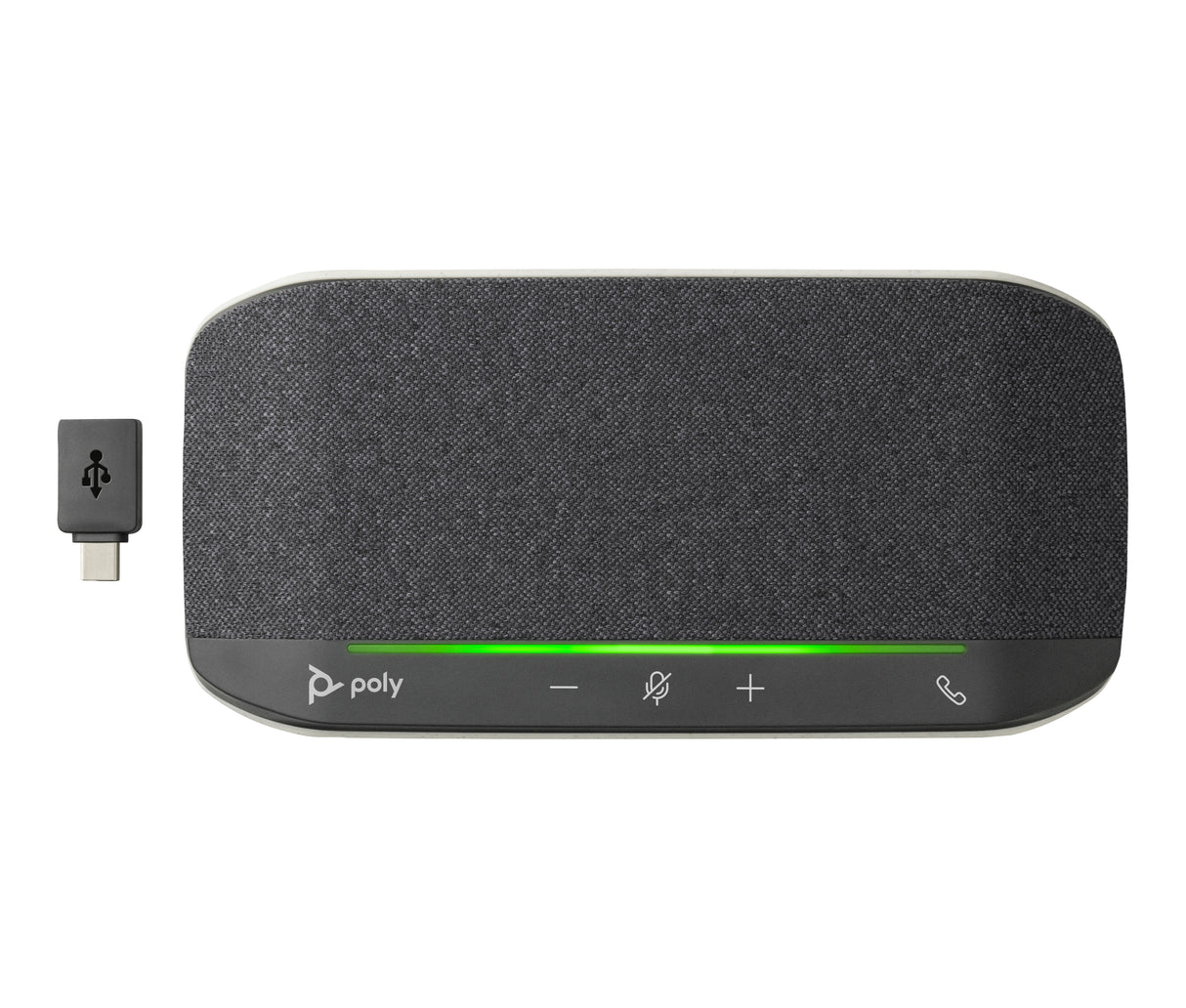 HP Poly Altavoz manos libres Poly Sync 10 USB-A USB-C altavoz PC Plata 0,715 m IP64
