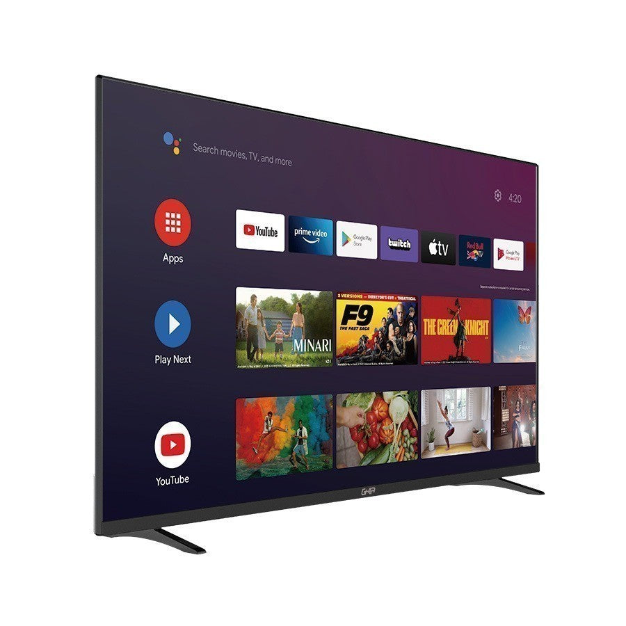 Ghia G55ATV22 Televisor 139.7 cm (55") 4K Ultra HD Smart TV Wifi Negro 180 cd / m², 3840 x 2160 Pixeles, LED