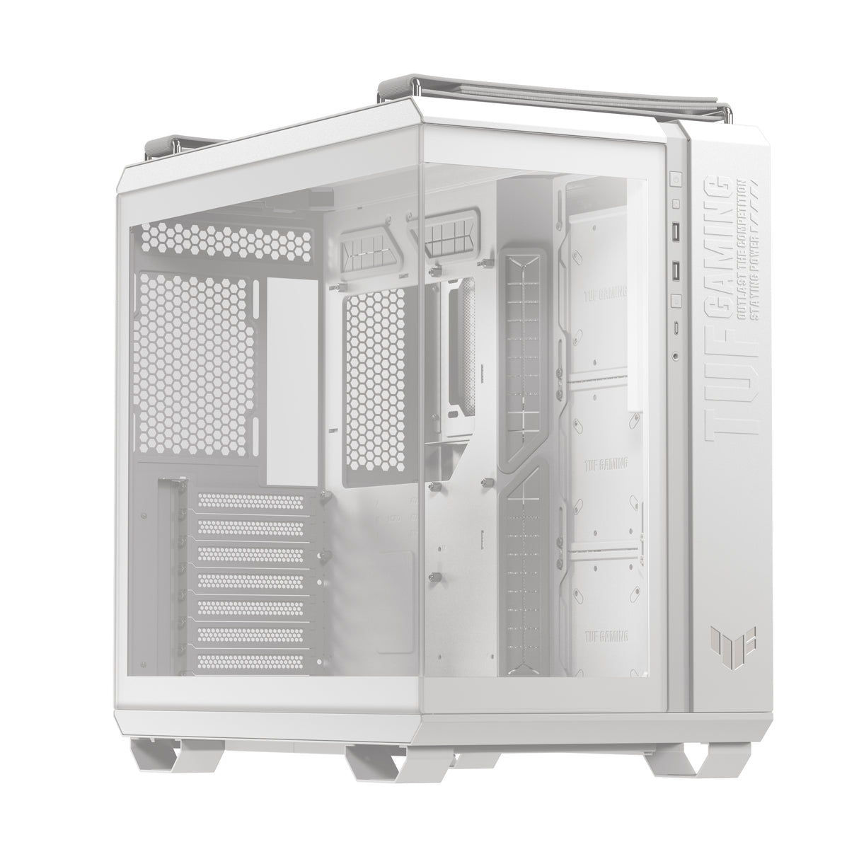 ASUS TUF Gaming GT502 Horizon carcasas ordenador Midi Tower PC Blanco ATX, micro ATX, Mini-ITX