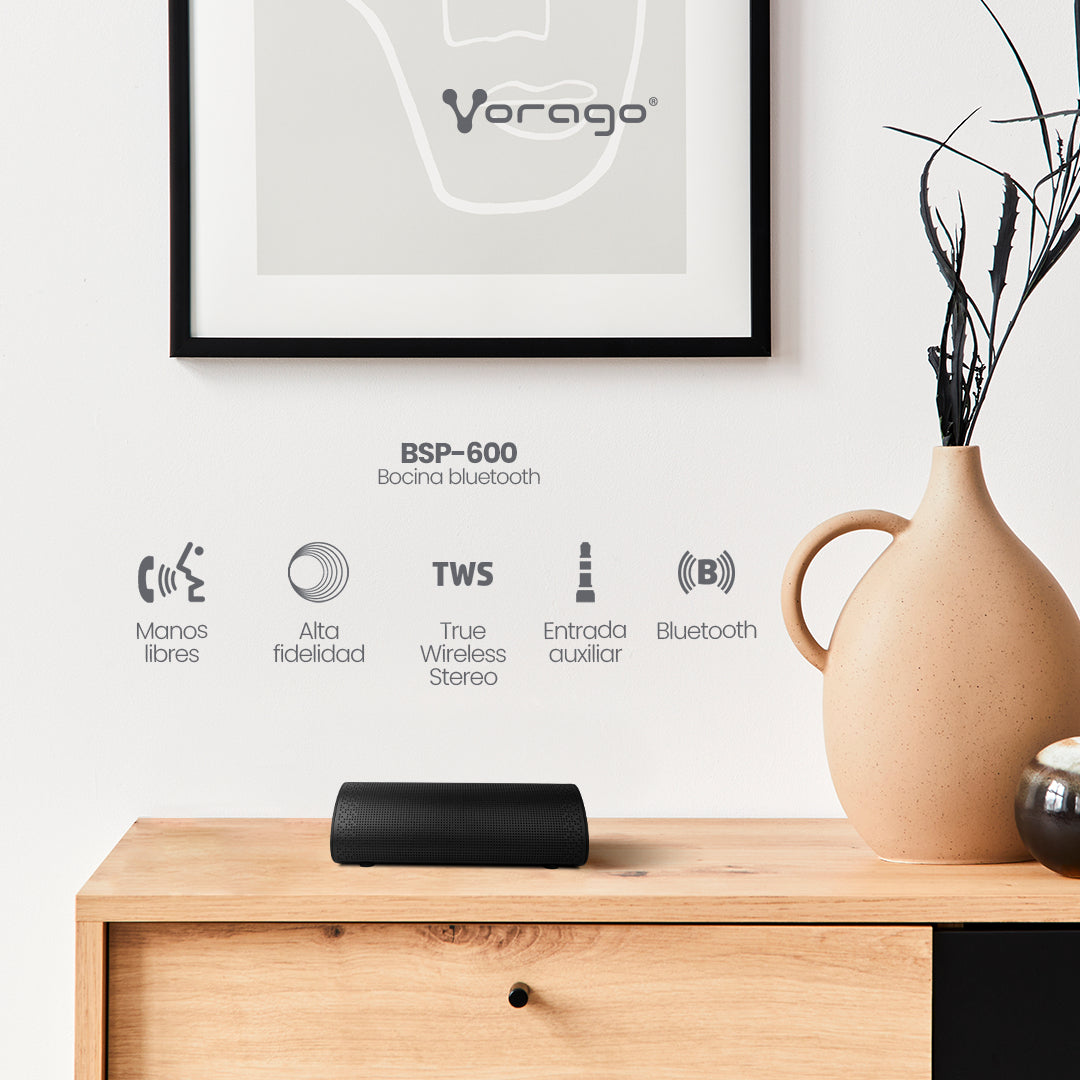 Vorago BSP-600 altavoz portátil o de fiesta Altavoz portátil estéreo Negro 10 W