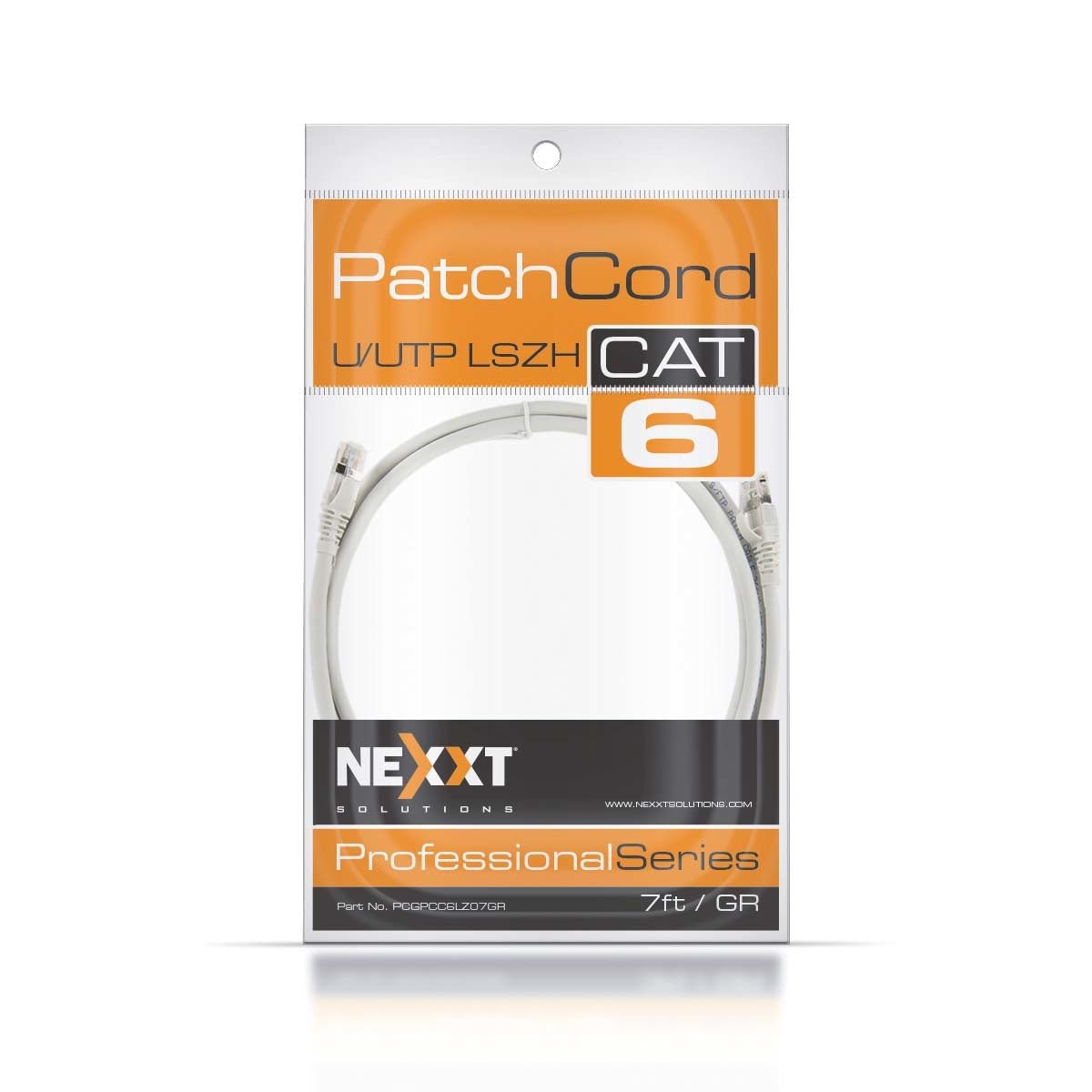 Nexxt Solutions PCGPCC6ALZ07GR cable de red Gris 2,1 m Cat6a U/UTP (UTP)