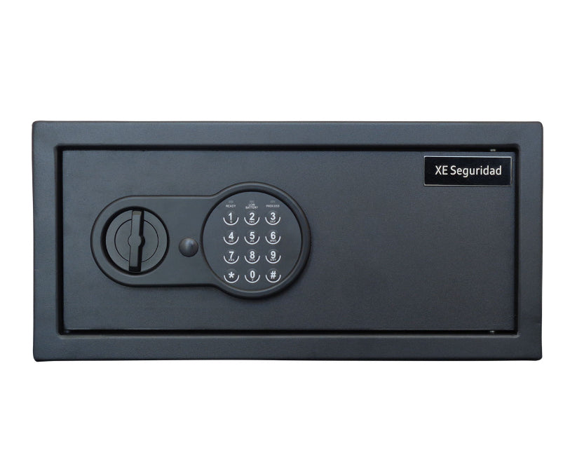 XE Seguridad CFDH-20 caja fuerte Caja fuerte portátil Negro, Cerradura con combinación, Llave, Piso/pared