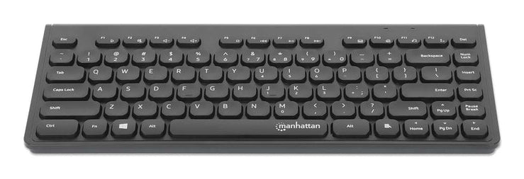 TECLADO MANHATTAN MODELO CHOCOLATE INALAMBRICO 2.4G COLOR NEGRO