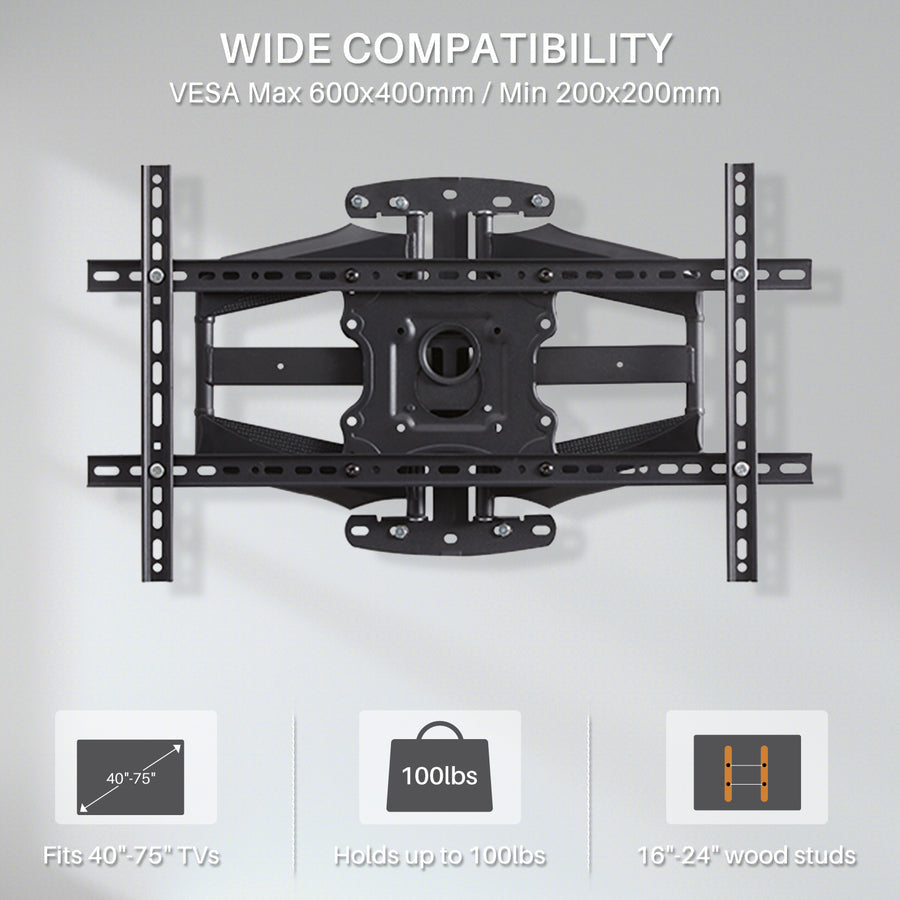 Sylvox Outdoor TV Wall Mount 190,5 cm (75") Negro