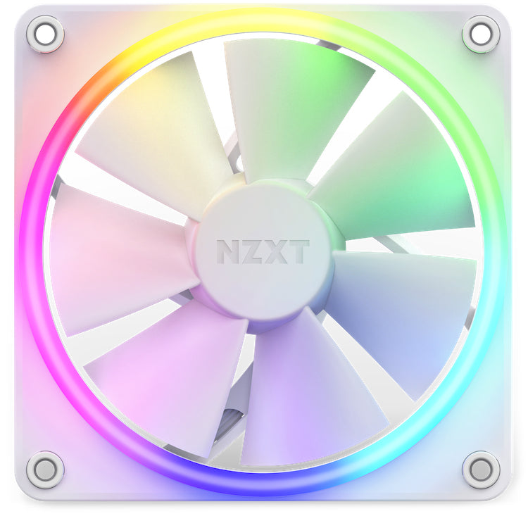 NZXT F120 RGB Triple Pack Gabinete de la computadora Ventilador 12 cm Blanco 3 pieza(s), 500 RPM, 1800 RPM