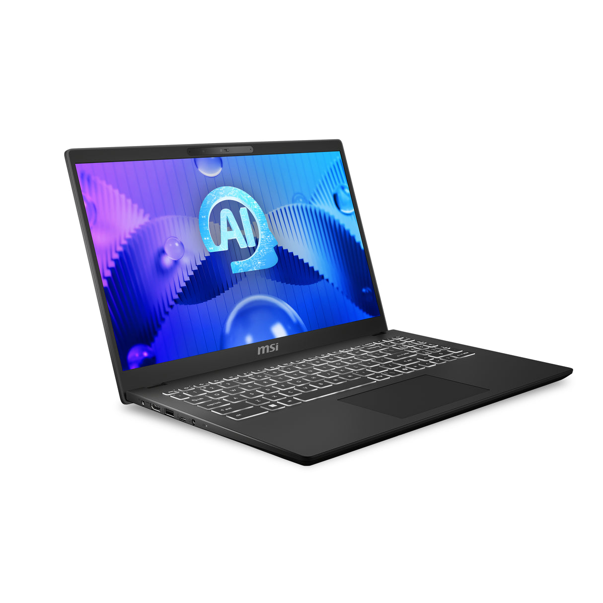 MSI Modern 15 H AI C1MG-202MX Laptop Classic Black Portátil Negro Concha
