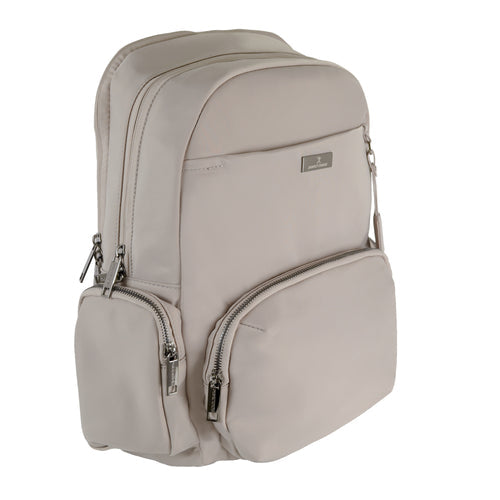 Perfect Choice Petalia mochila Mochila casual Beige Poliéster, Ciudad, Mujer, Compartimento del portátil