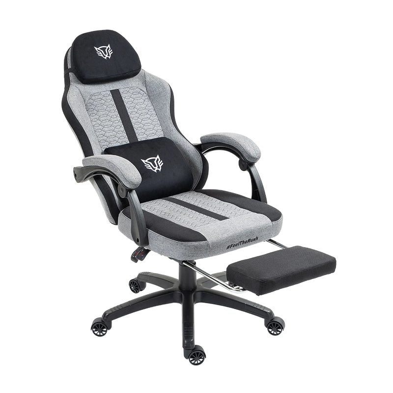 Balam Rush BR-940757 silla para videojuegos Silla universal para juegos Asiento acolchado tapizado Gris, 120 kg, Respald
