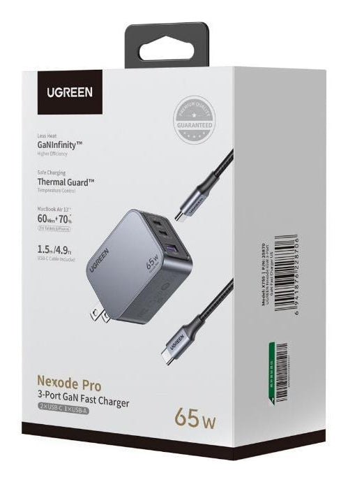 Ugreen Nexode Pro Portátil, Smartphone Azul Corriente alterna Carga rápida Interior