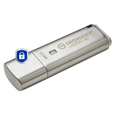 Kingston Technology IronKey 64GB IKLP50 AES USB, w/256bit Encryption Memoria Flash 64 GB USB tipo A 3.2 Gen 1 (3.1 Gen 1) 145 MB/s
