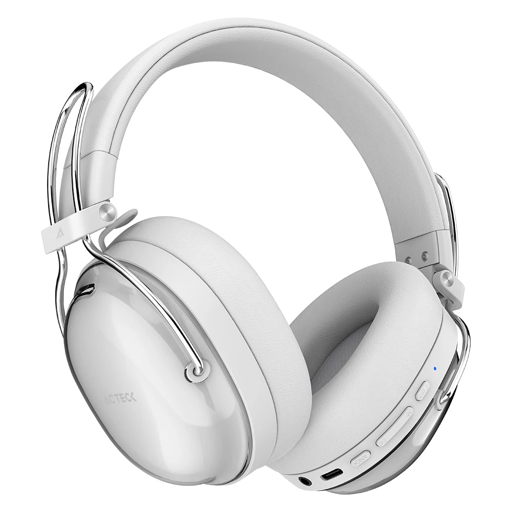 Acteck Luxe Pure HP730 Auriculares Inalámbrico y alámbrico Diadema Llamadas/Música Bluetooth Blanco, 20 - 20000 Hz, 235