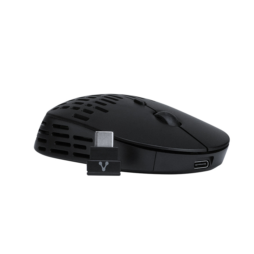 Vorago MO-208 ratón Diestro RF inalámbrico + bluetooth Óptico 2400 DPI, Negro