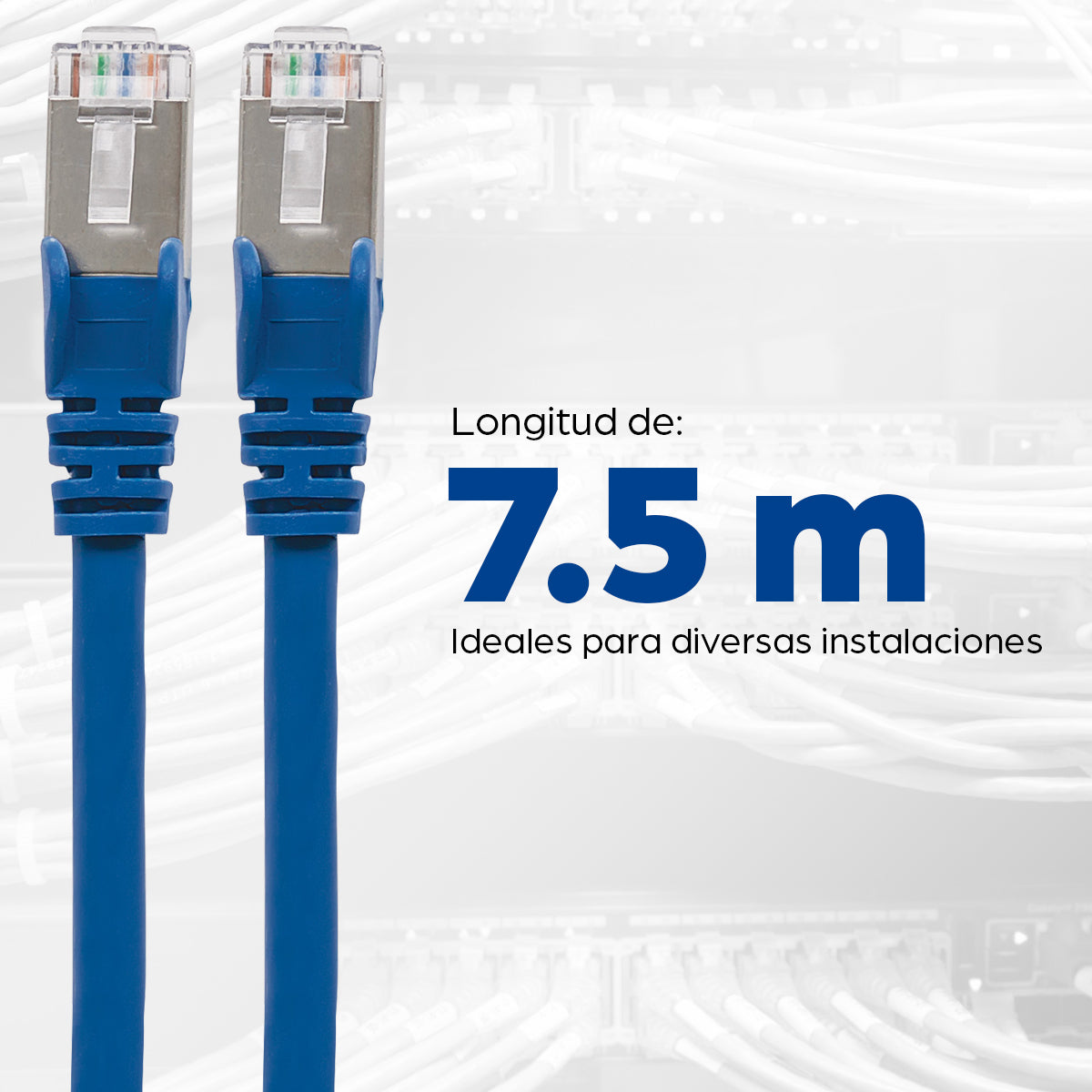 CABLE INT PATCH CAT 6A 7.6M(25.0F) S/FTP AZU
