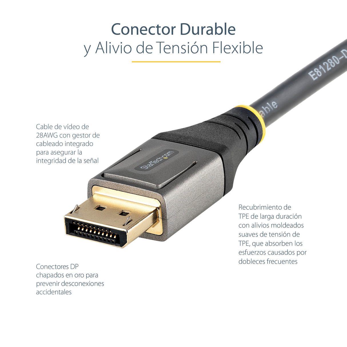 StarTech.com Cable de 5m DisplayPort 1.4 Certificado VESA - 8K de 60Hz HDR10 - Vídeo Ultra HD 4K de 120Hz - Cable DP 1.4