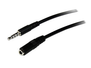 StarTech.com Cable de 2m de Extensión Alargador de Auriculares Headset Mini-Jack 3,5mm 4 pines Macho a Hembra Cable 2 m 3,5mm Macho 3,5mm