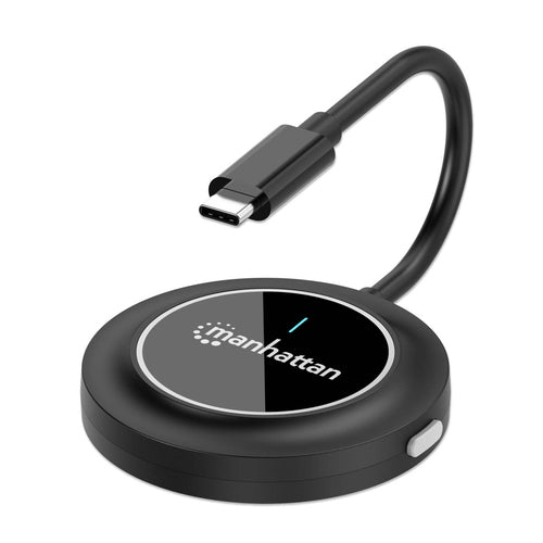 Manhattan Adaptador inalámbrico HDMI 1080p con transmisor USB-C, dongle para mostrar vídeo de forma inalámbrica desde un