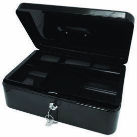 Barrilito CM3 caja para dinero en efectivo Metal Negro, 2 Teclas, 260 x 186 x 81 mm