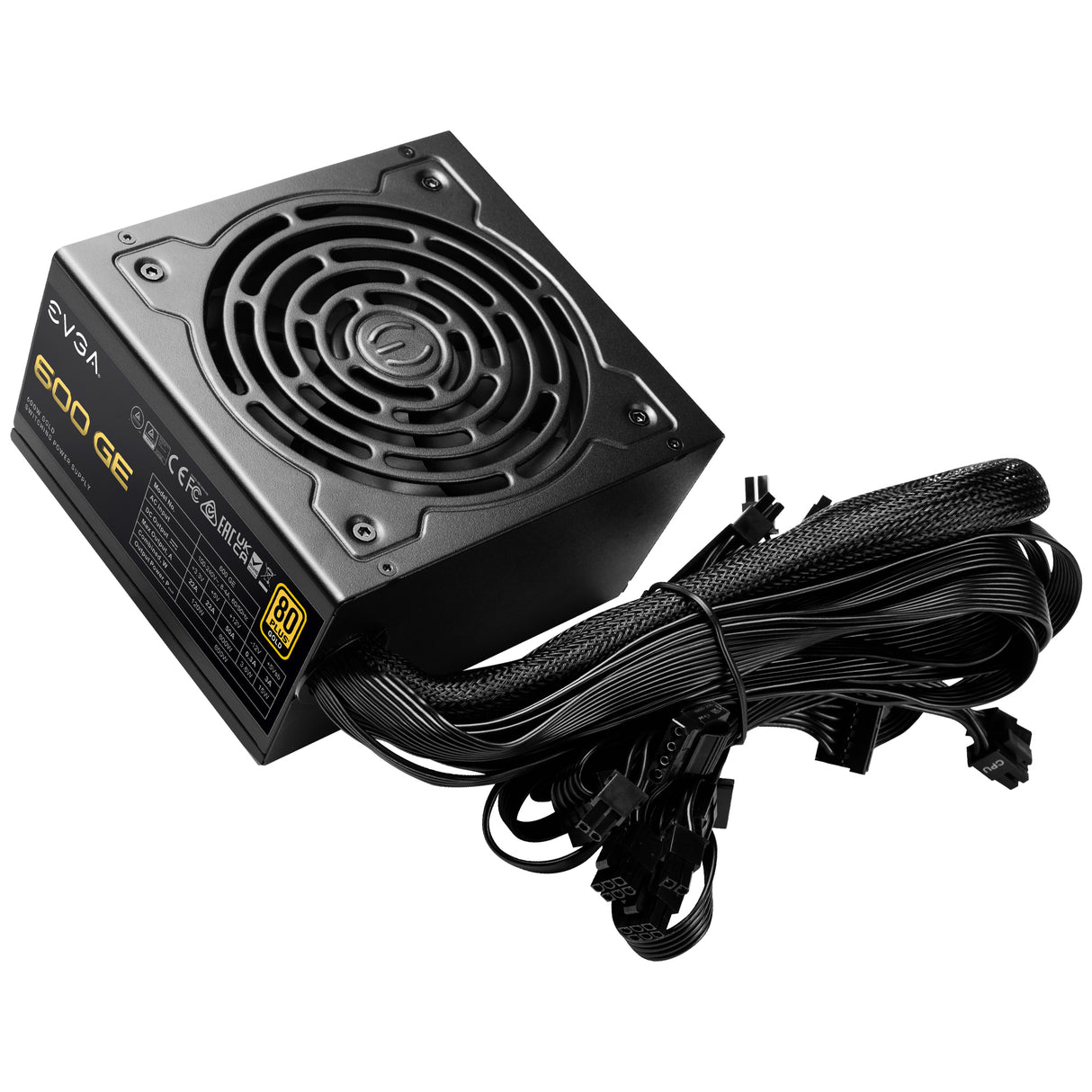 EVGA 600 GE 80 Plus Gold 600W unidad de fuente de alimentación, 100 - 240 V, No modular