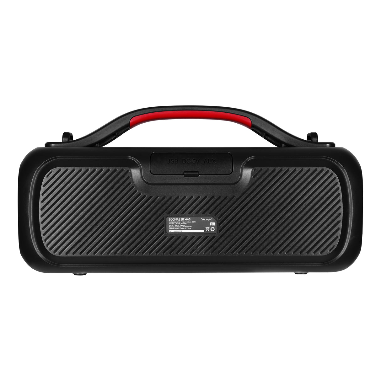 BOCINA VORAGO BSP-440 BLUETOOTH / USB / LUZ FRONTAL RGB / TWS / 20W RMS CON HASTA 5 HRS AUTONOMIA / IPX5