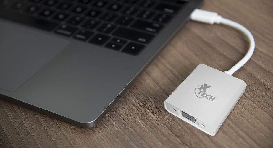 Xtech XTC-551 adaptador de cable de vídeo 0.2 m USB Type C VGA Blanco, Macho, Hembra, Derecho