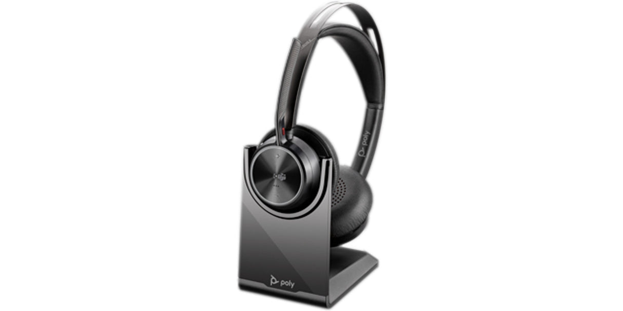 HP Poly Auriculares Poly Voyager Focus 2 USB-C-C con certificación Microsoft Teams + adaptador USB-C/A + base de carga Auriculares Auriculares Diadema Oficina/Centro de llamadas Binaural