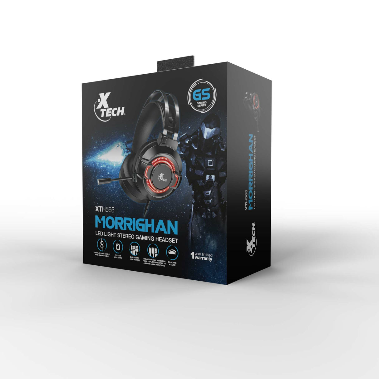 Xtech Morrighan Auriculares Alámbrico Diadema Juego USB tipo A Negro, 20 - 20000 Hz, 311.84 g