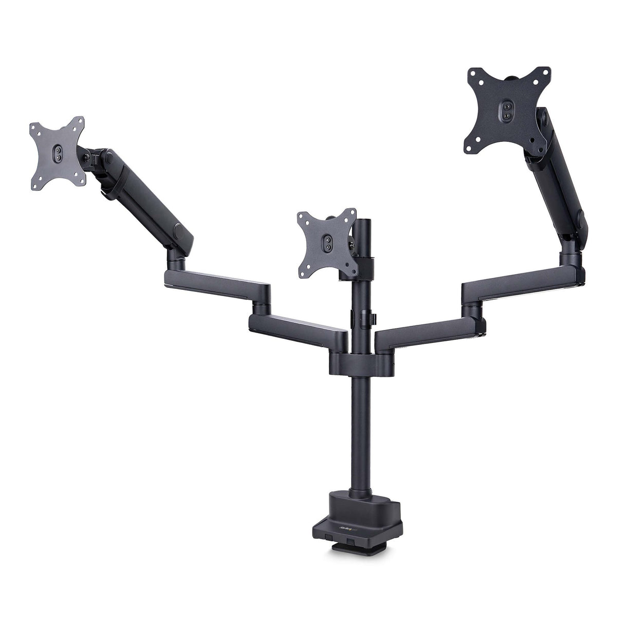 StarTech.com Soporte de Escritorio para 3 Monitores VESA 75x75/100x100 de 27 Pulgadas - Grommet o Abrazadera en C - Ajus