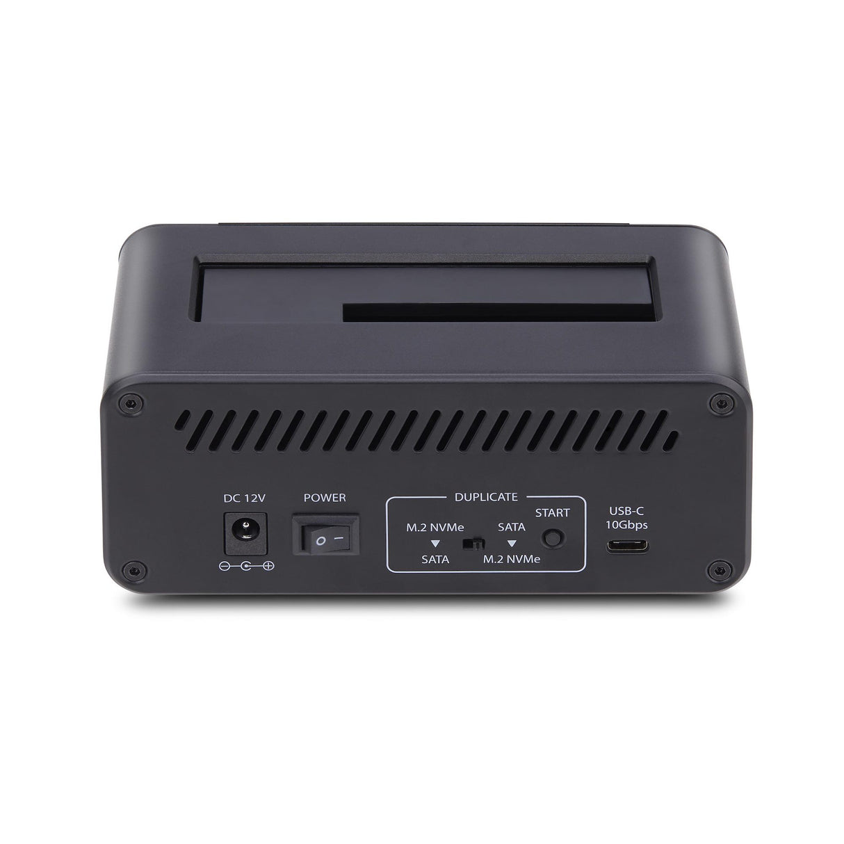 StarTech.com Clonador NVMe M.2 a SATA de 2.5/3.5 - Dock Duplicador Autónomo de 2 Bahías para SSD - Bidireccional NVMe a