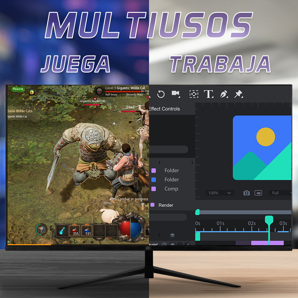 Vorago MGSTG-27 monitor de computadora 68.6 cm (27") 1920 x 1080 Pixeles Full HD LED Negro