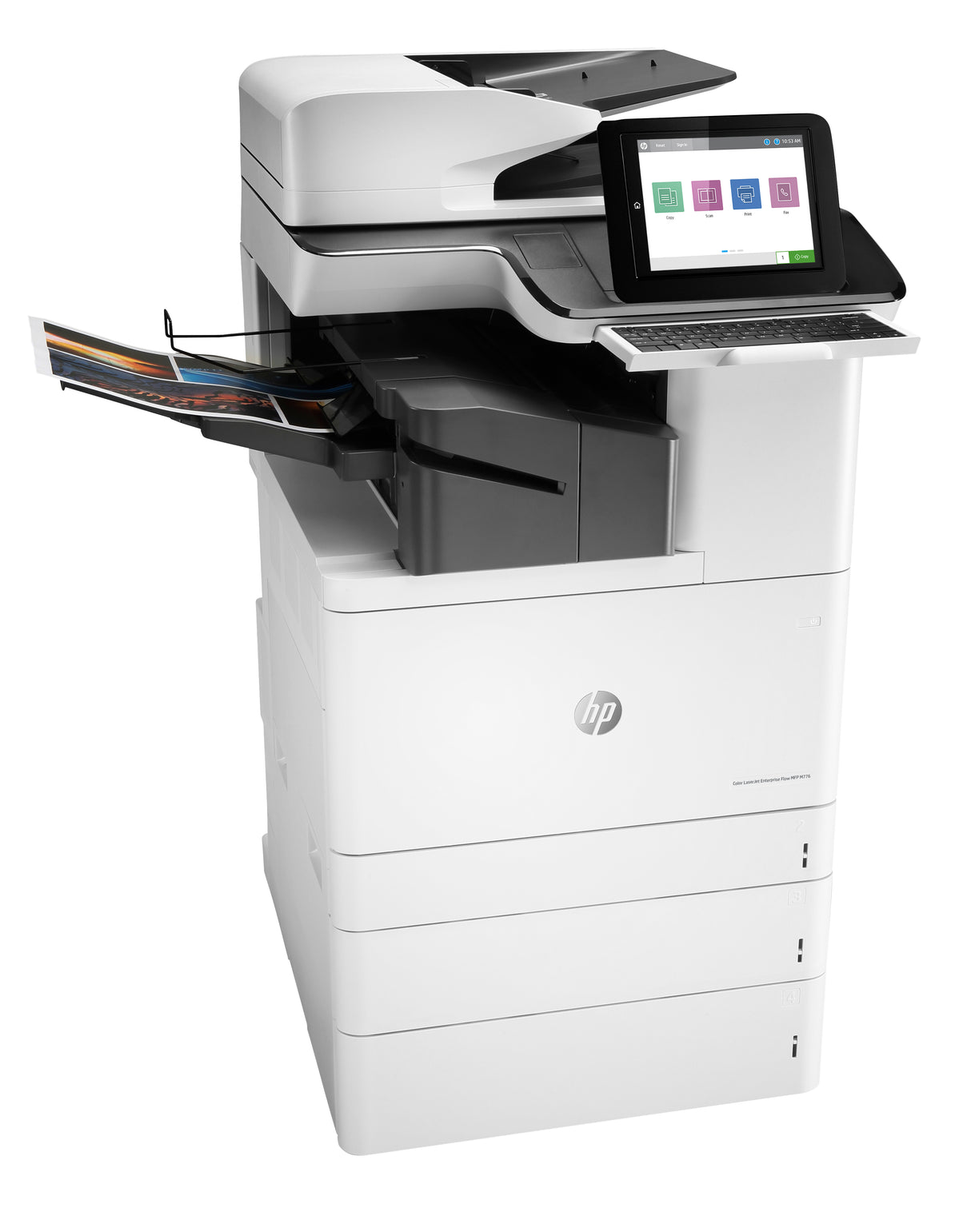 HP Color LaserJet Enterprise Flow LaserJet Enterprise Flow M776zs Inalámbrico Multifunction Color Impresora, Fotocopiadora, escáner; Dúplex Impresora Multifunción Laser WiFi Negro, Blanco
