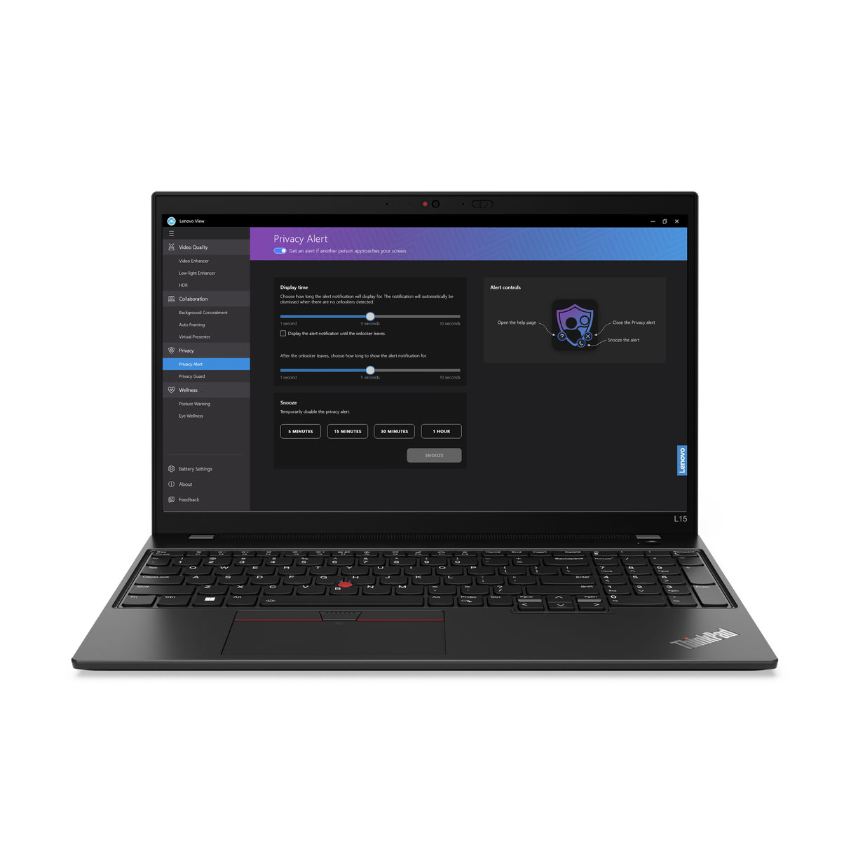 Lenovo ThinkPad L15 Gen 4 (Intel) Laptop Thunder Black Portátil Negro Concha